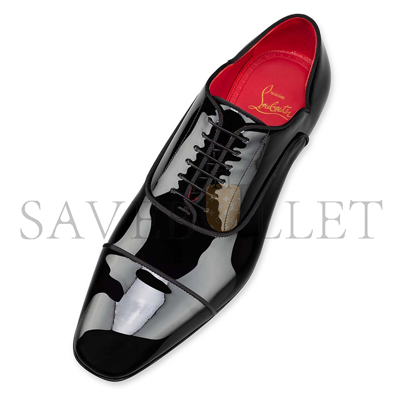 CHRISTIAN LOUBOUTIN GREGGY CHICKOXFORDS PATENT CALF LEATHER BLACK MEN 3220753J323 CHRISTIAN LOUBOUTIN GREGGY CHICKOXFORDS PATENT CALF LEATHER BLACK MEN 3220753J323